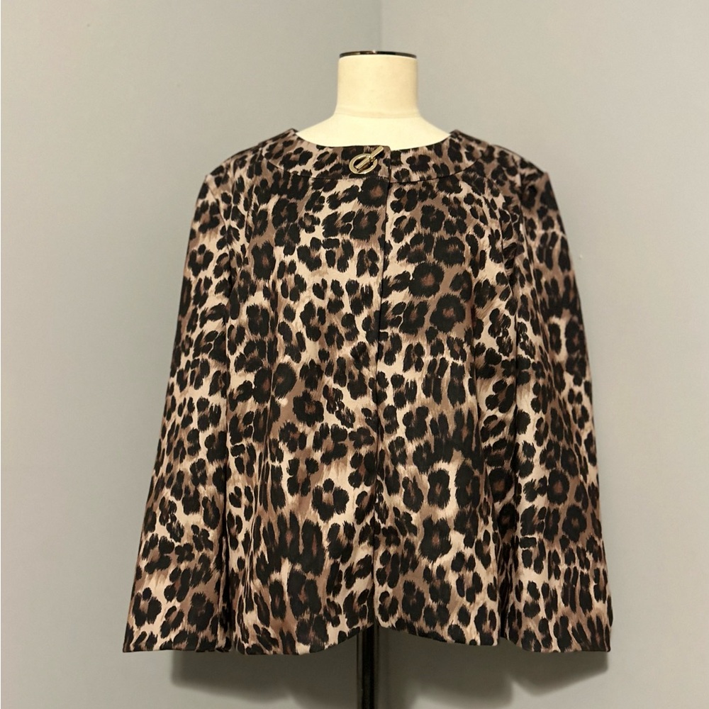 Charter club leopard print lined blazer size XL